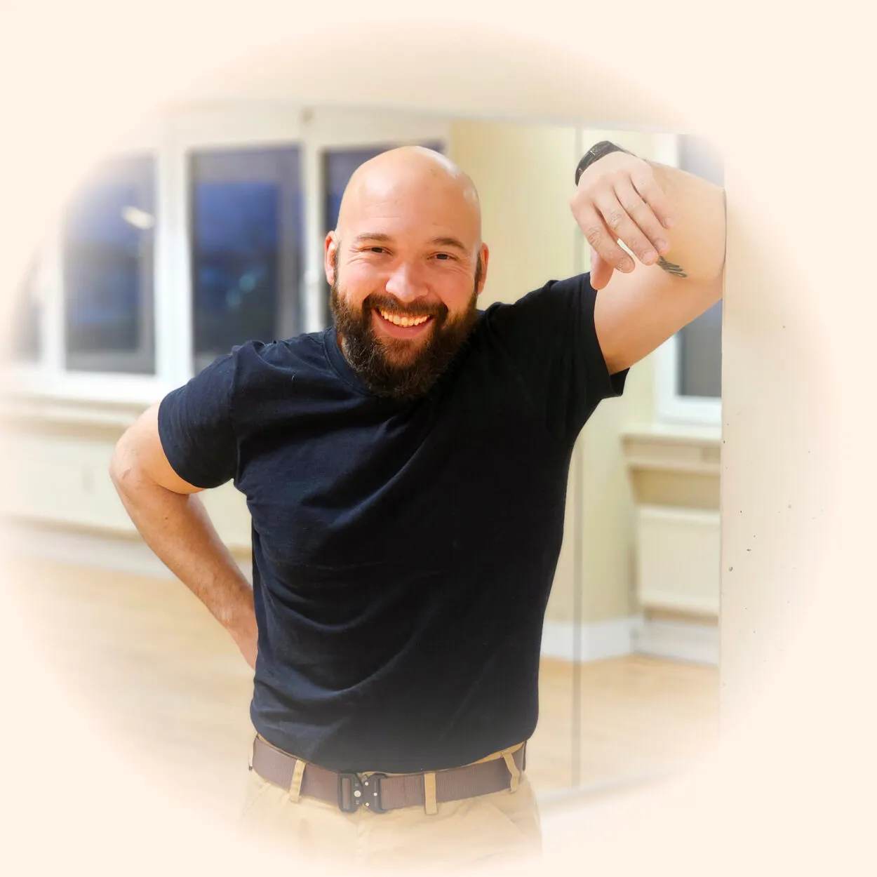 Florian Runkel in der Kung-Fu-Schule in Altdorf.